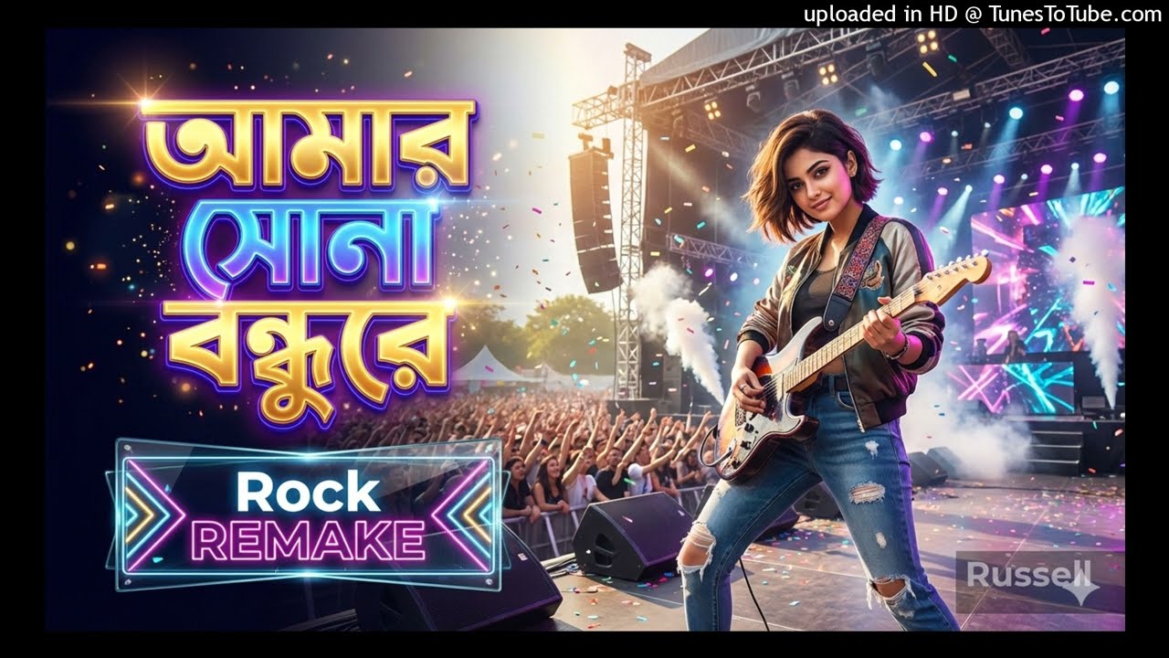 Amar Sona Bondhure | আমার সোনা বন্ধুরে | Bangla folk | remix | Lyrics Video
