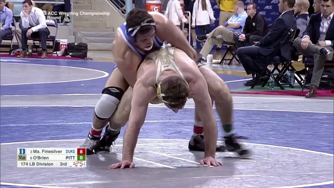 2018 ACC Wrestling 174lbs: Matt Finesilver (Duke) dec Thomas O'Brien (Pitt)