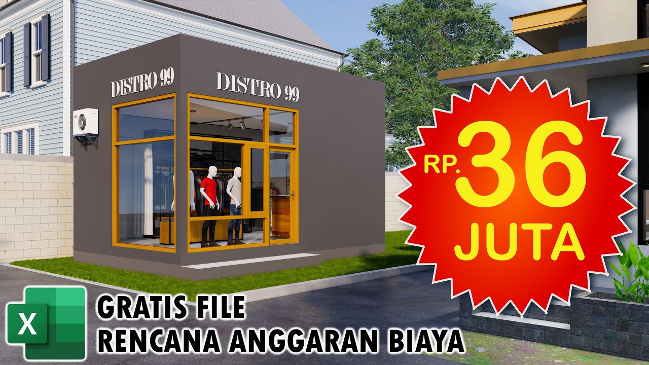 Desain Toko Baju Minimalis 4x6 Meter