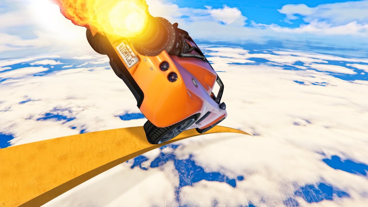 IMPOSSIBLE ROCKET CAR STUNTS! (GTA 5 Funny Moments)