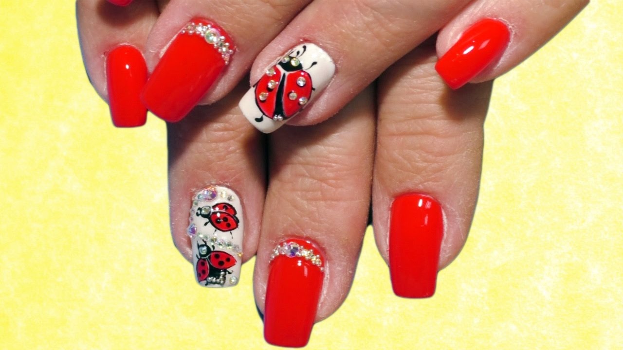 💓 Божьи коровки 💓 Топ удивительный дизайн ногтей Nail design manicure