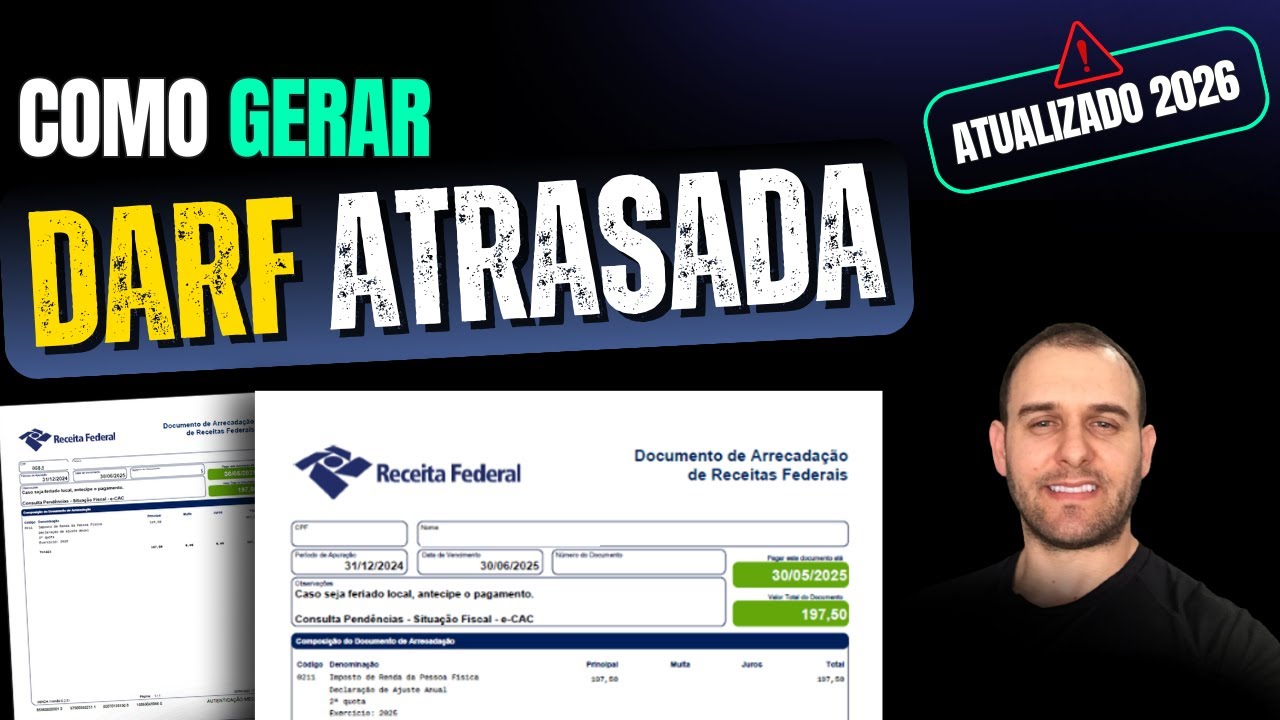 COMO GERAR E PAGAR DARF EM ATRASO NA RECEITA FEDERAL | Passo a Passo