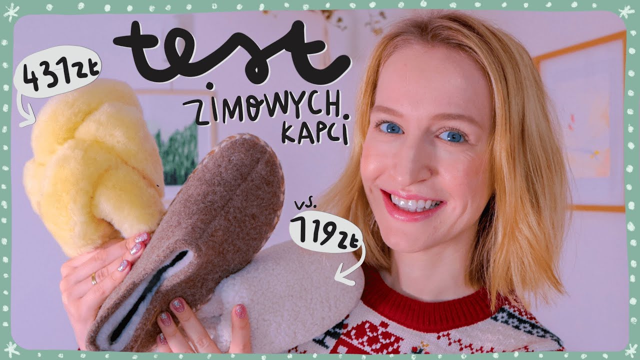 Test kapci zimowych 🧦❄️ Mierzę i oceniam domowe pantofle od 60 do 430 zł 🤯 Vlogmas | Jola Szymańska