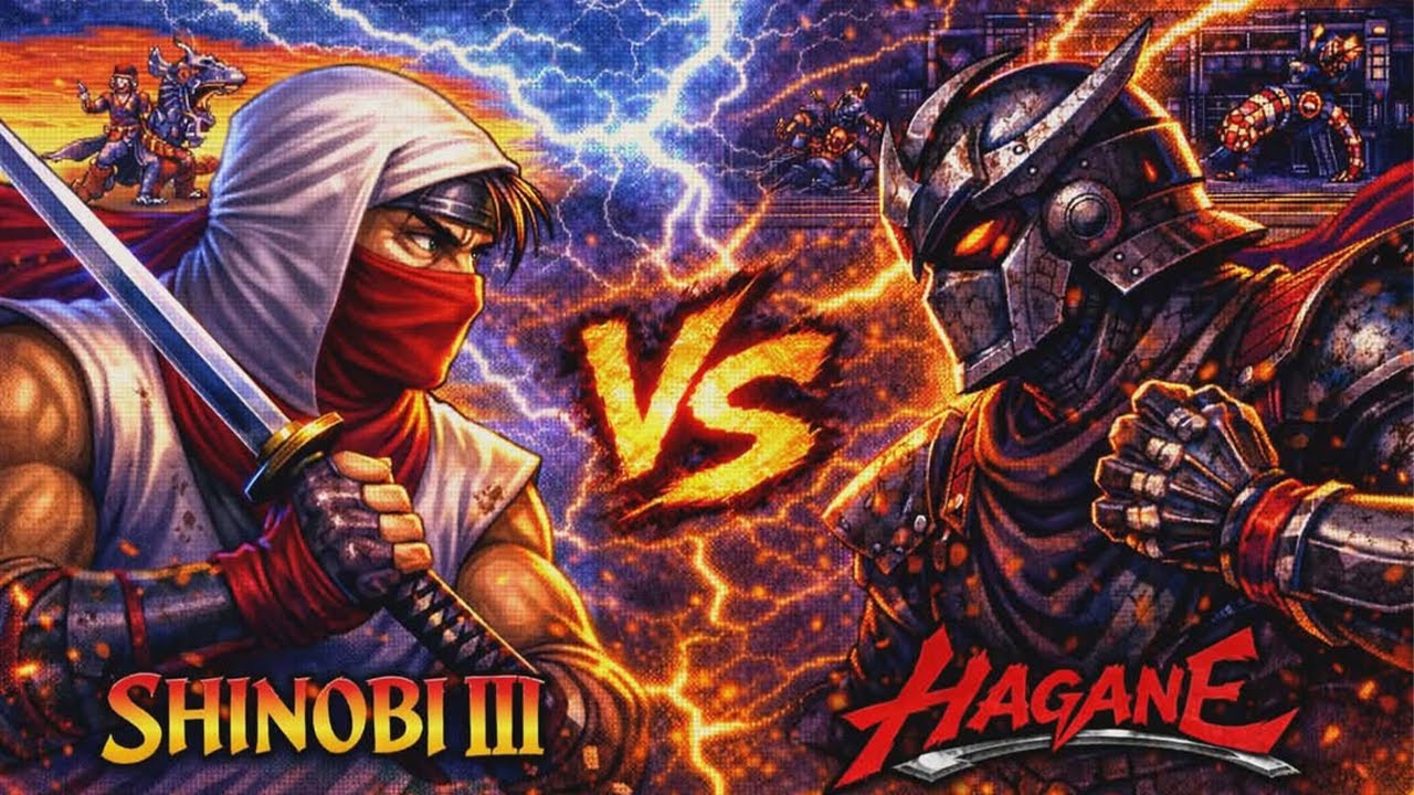 🔴  Stream Versus LIVE🔸SHINOBI 3 (Sega Megadrive) 🆚 HAGANE (Super Nintendo)