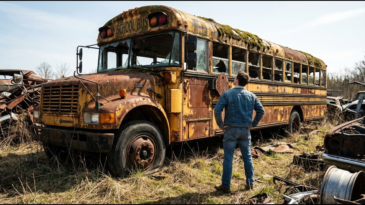 I Bought a $700 Abandoned Yellow School Bus and Turned It Into an Ultra-Luxury RV! 🇺🇸✨