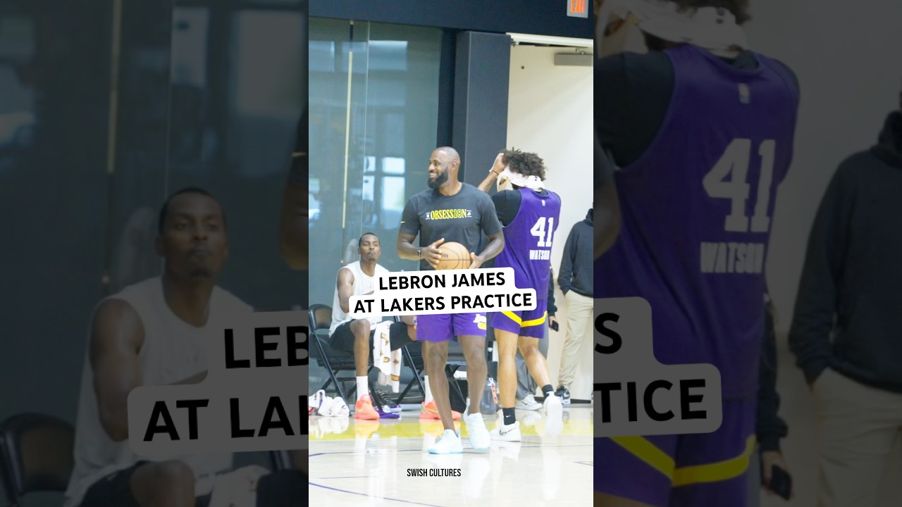 Lebron James at Lakers practice today 🔥#lakers
