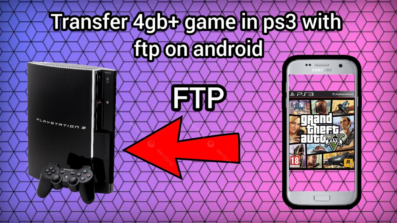 How to transfer game in PS3 using FTP with android