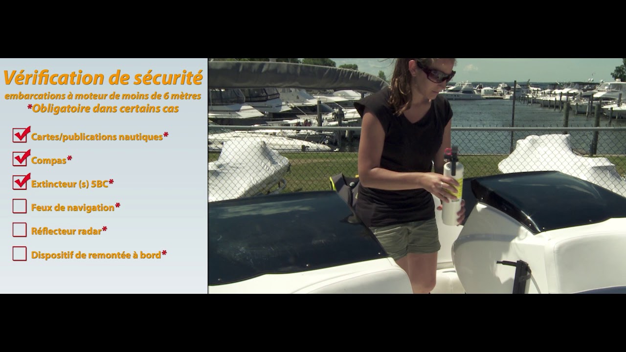 Inspection de s&eacute;curit&eacute; -Bateau moteur  moins de 6 m | Plaisancier averti pour les jeunes
