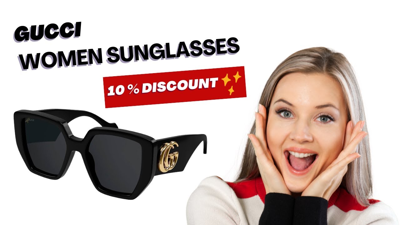 Gucci Women Sunglasses , Orignal Gucci Black Review l #gucci #guccisunglasses