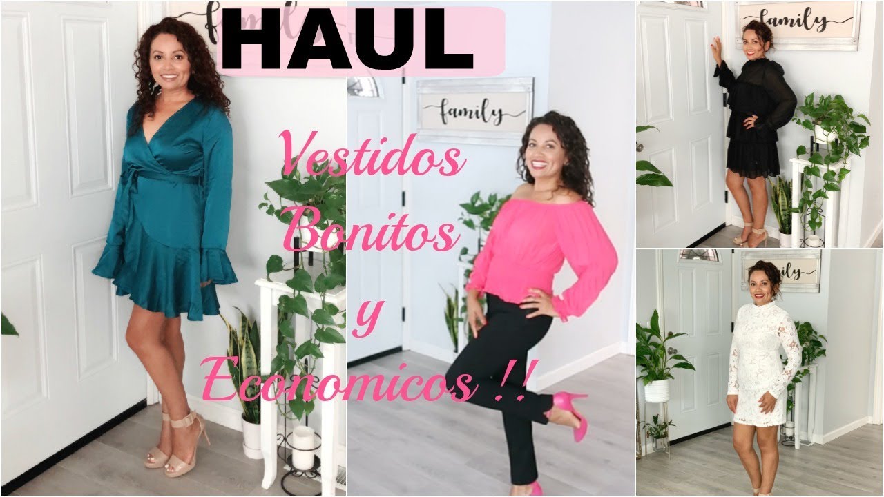 HAUL   VESTIDOS PARA FIESTAS BONITOS Y ECONOMICOS  SHEIN