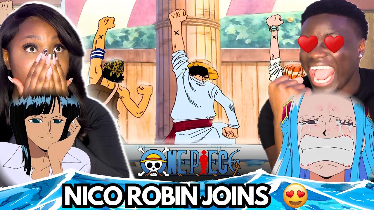 NICO ROBIN JOINS THE CREW!!! MARRY ME 😍 ONE PIECE EPISODE 129-130 REACTION/DISCUSSION