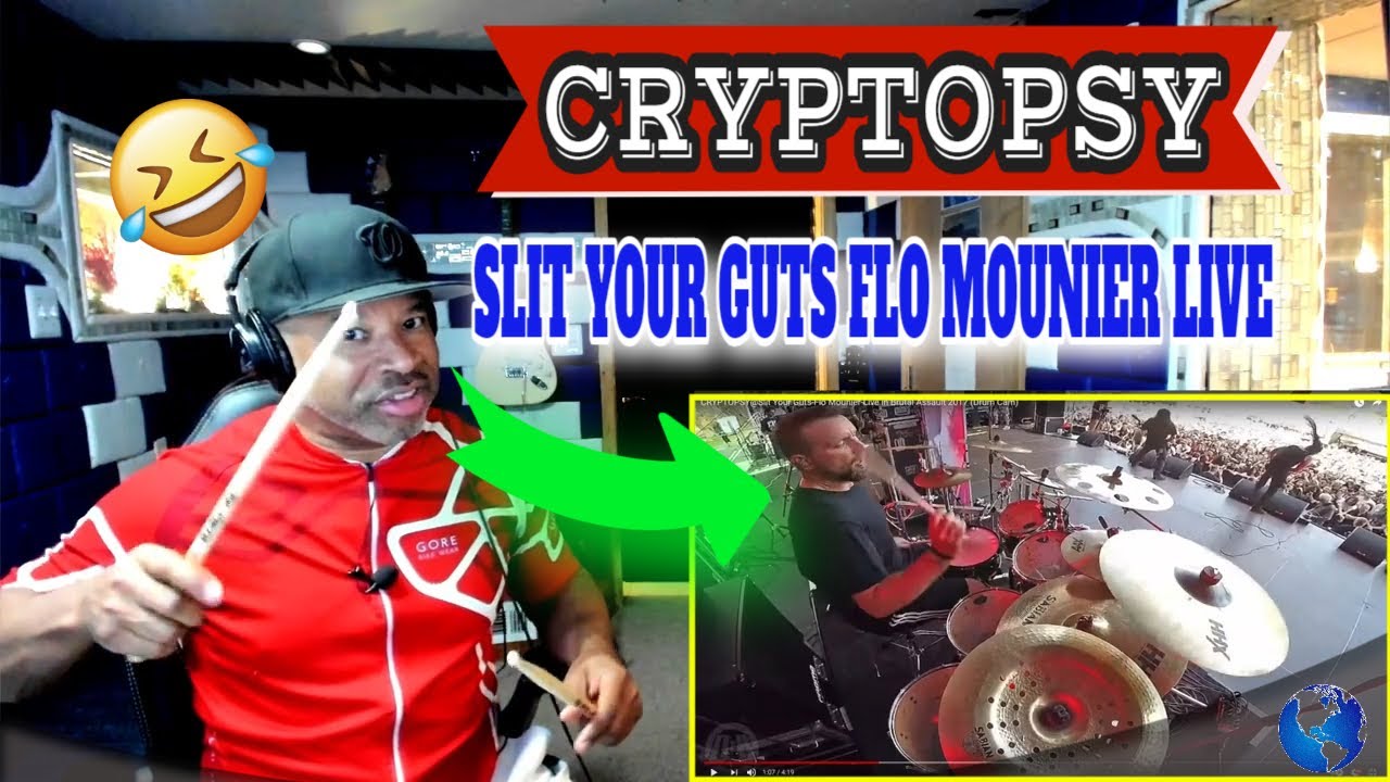 CRYPTOPSY Slit Your Guts Flo Mounier Live in Brutal Assault 2017 - Producer Reaction