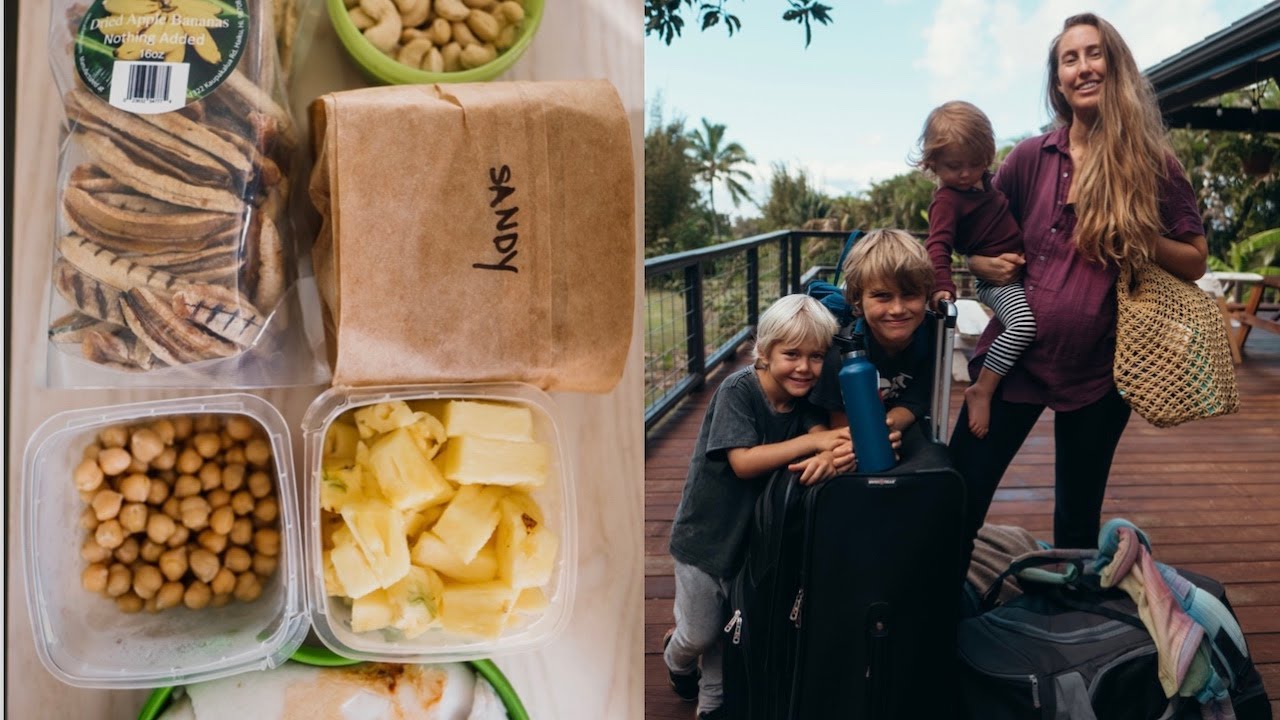HEALTHY & VEGAN while traveling✈️ // surprising the kids with a trip!