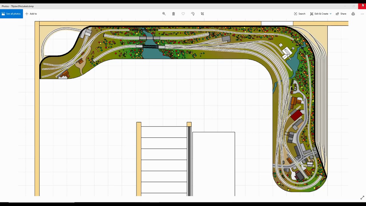 N-scale track-plan for an attic bonus room