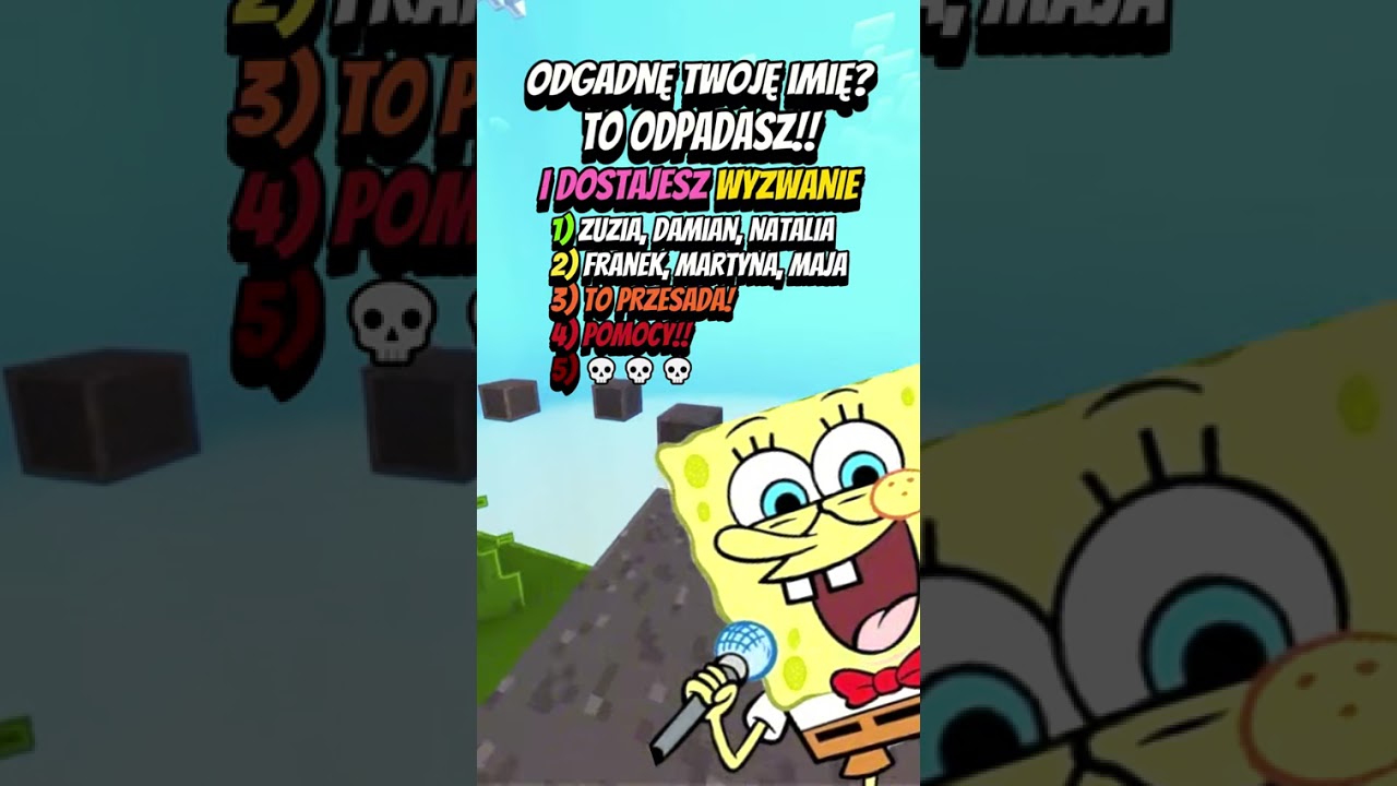 Czy Zgadnę Twoje Imię？ Jeśli tak to masz Wyzwanie! #spongebob #shorts #quiz #śmieszne