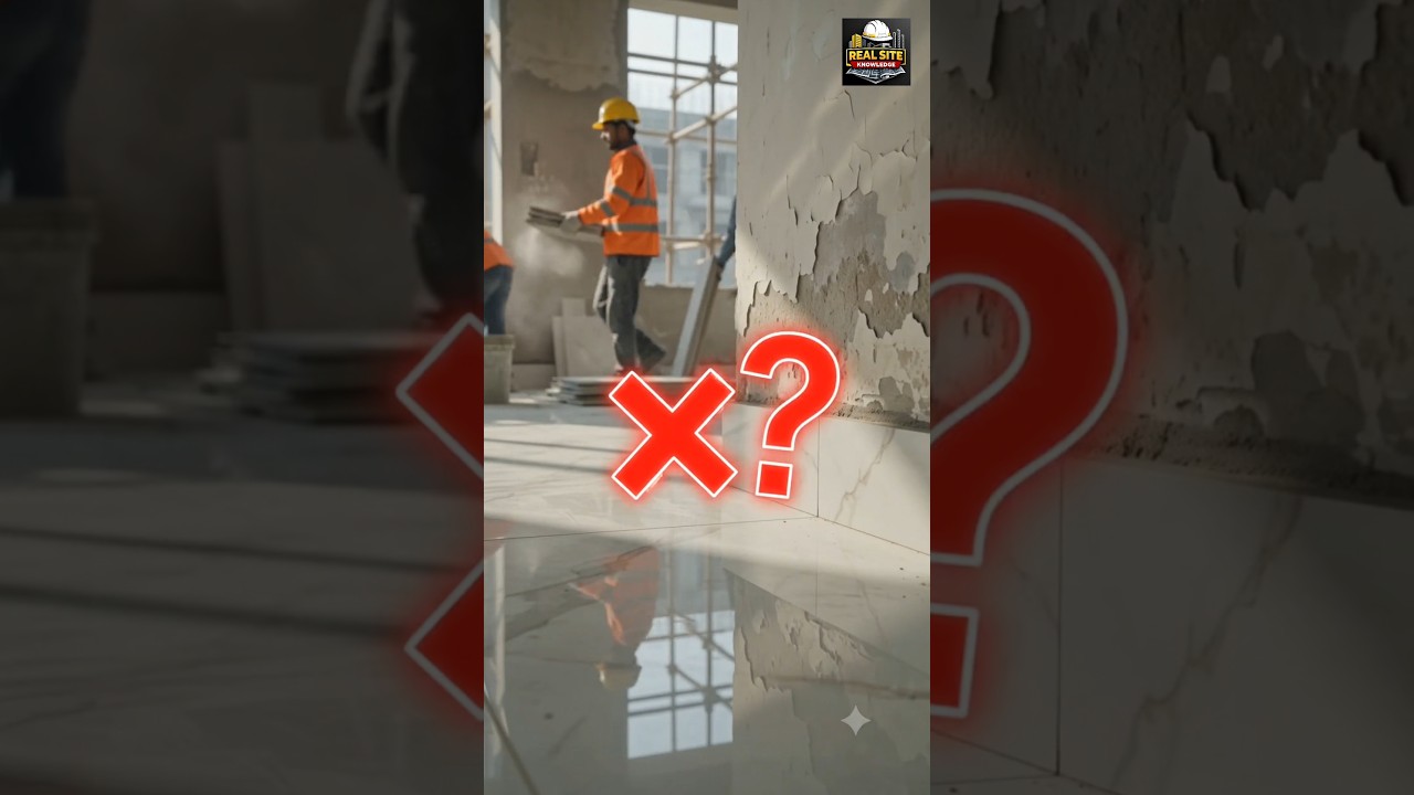 दीवारों को सड़ने से बचाए 'Skirting' ❌ #shorts #constructiontips #skirting #homedesign #tiles #viral