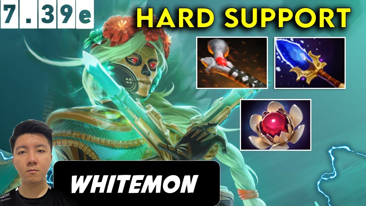 Whitemon Muerta Hard Support - Dota 2 Patch 7.39E Pro Player Full gameplay