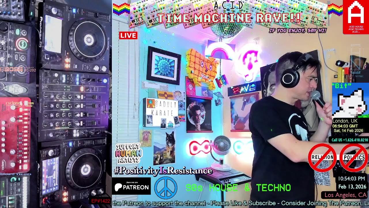 TIME MACHINE RAVE - Ep. 1422 - Sustainable ACID Magick - 90s House & Techno