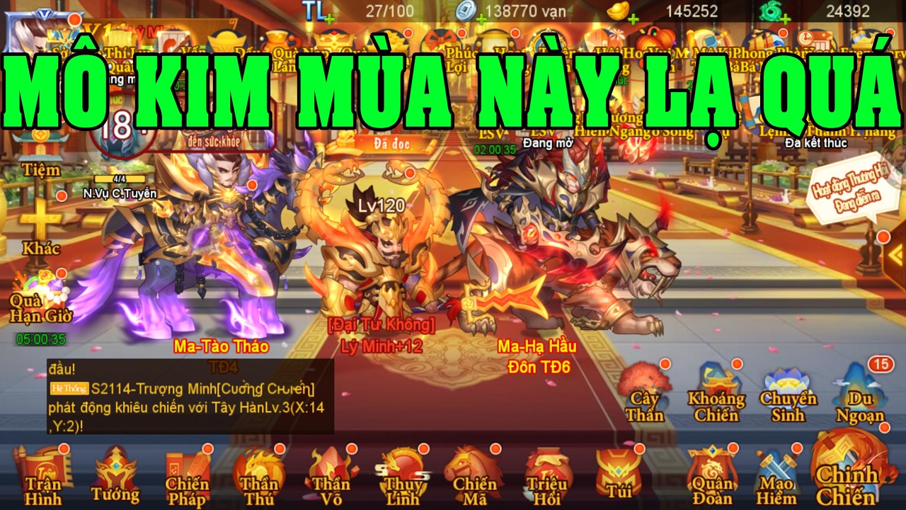 Danh Tướng 3Q Sự Kiện Mô Kim Tầm Bảo Mùa Này Lạ Quá Cơ Hội Kiếm Mệnh Hồn Đơn UP Tướng Kim MH