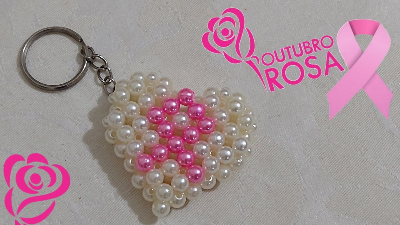 Chaveiro coração OUTUBRO ROSA | Cícero Alencar