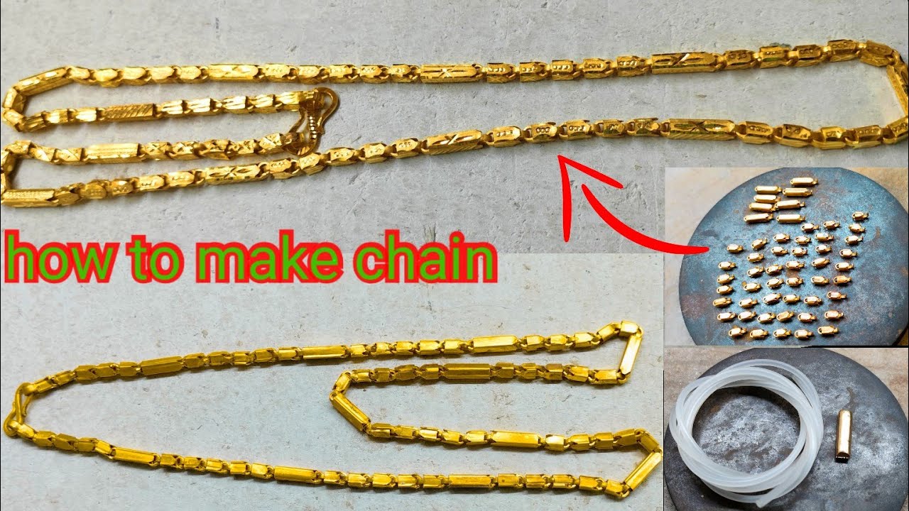 How to Make Gold Chain Using Plastic|22k Gold Jewellery Making -Nadia Jewellery