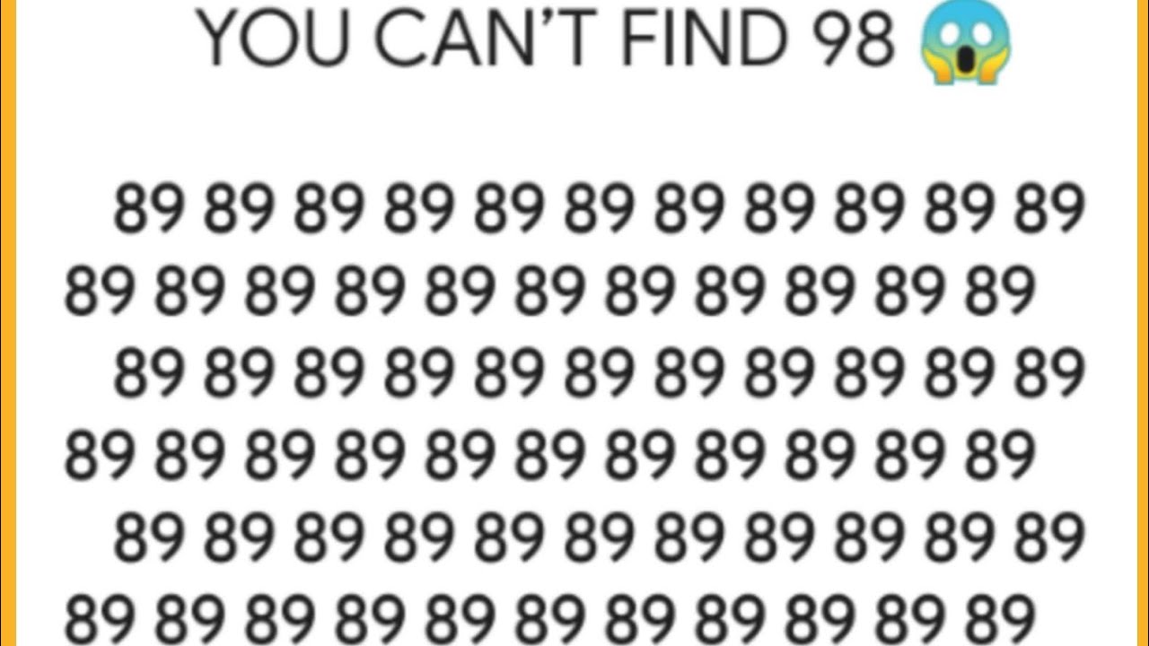 mind chex is live!find the hidden 98, can you find it in 30 second,it's a test for you☝️