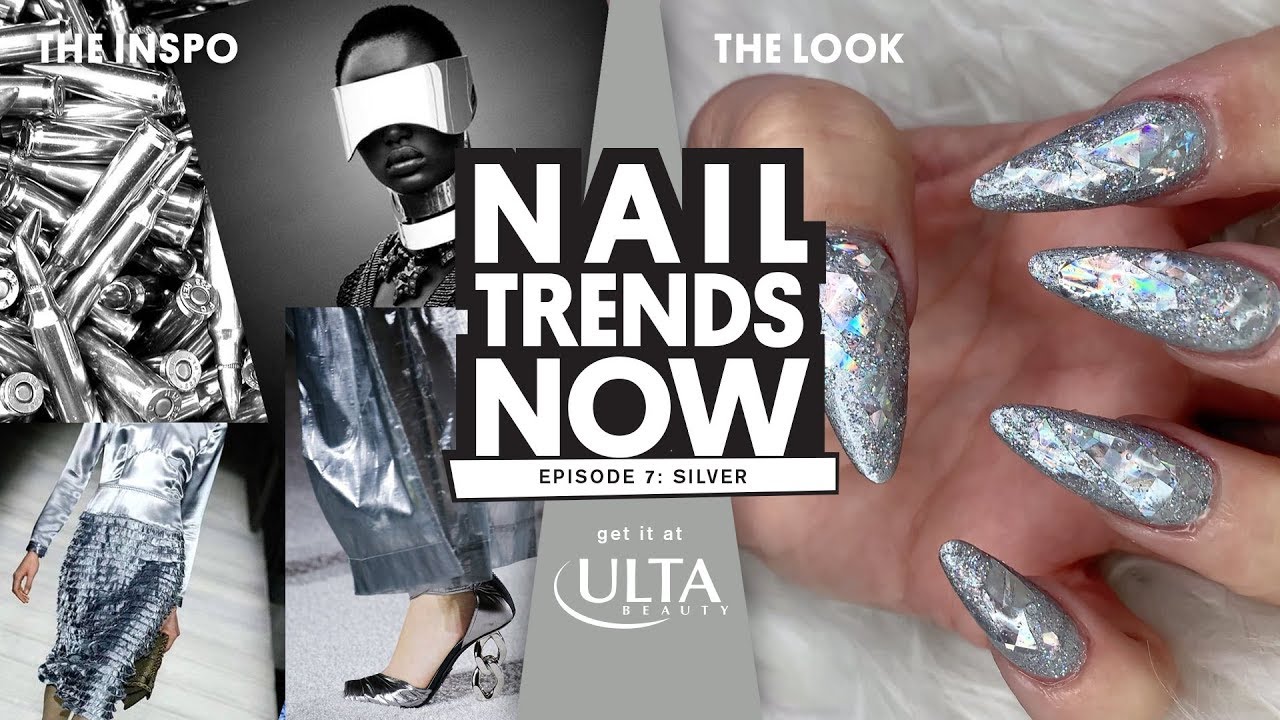 Silver Holographic Dimensional Nails