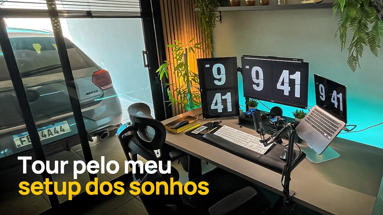 TOUR pelo meu SETUP DOS SONHOS na GARAGEM I Design & Produtividade