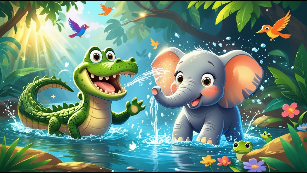 Magical Crocodile Adventures with Cute Animals | Fun Cartoon Story for Kids ❤️
