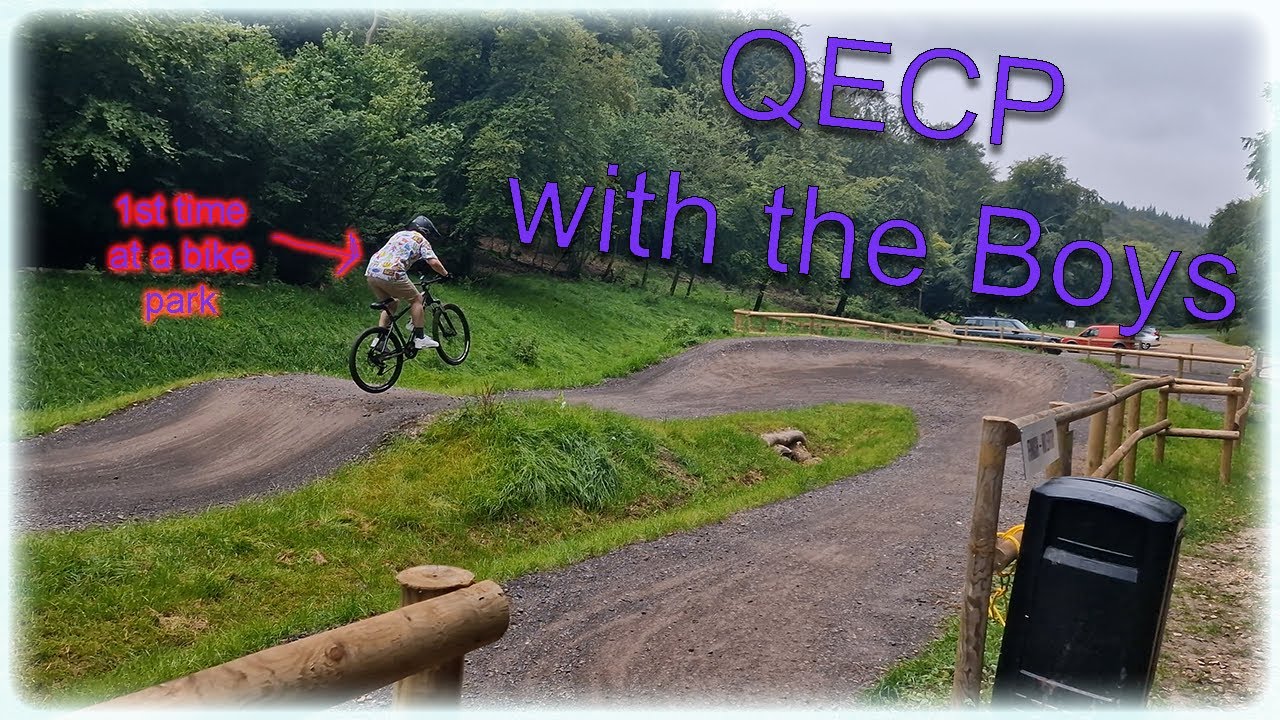 James's first ever bike park... he flew!