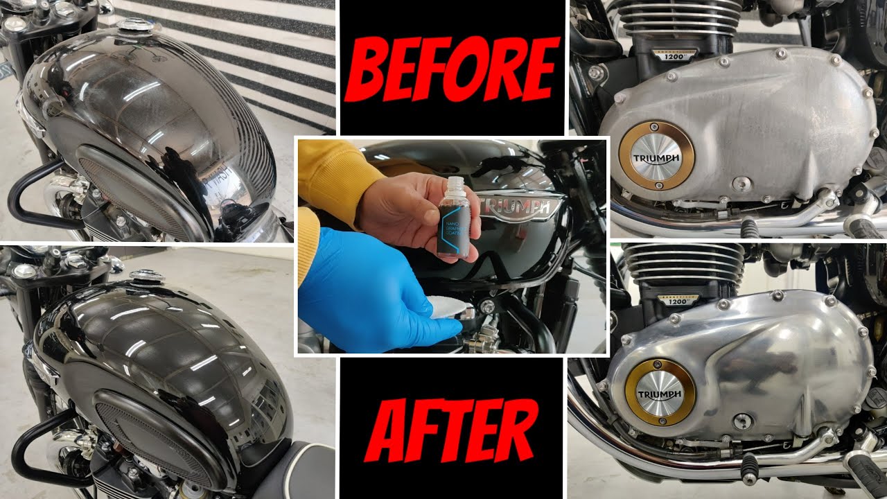AMAZING TRANSFORMATION ON TRIUMPH BONNEVILLE T120 | GRAPHENE & CERAMIC COATING | PROCESS EXPLAINED