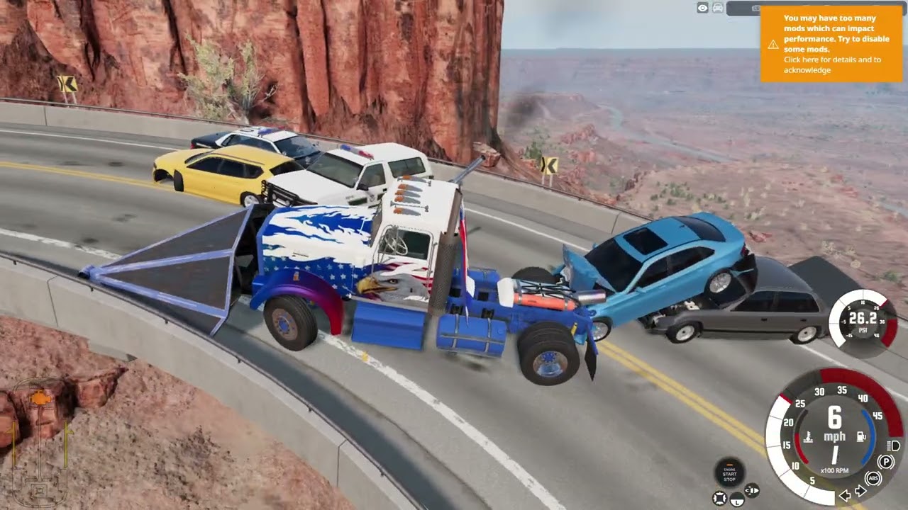 Rage driving truck in Beam NG