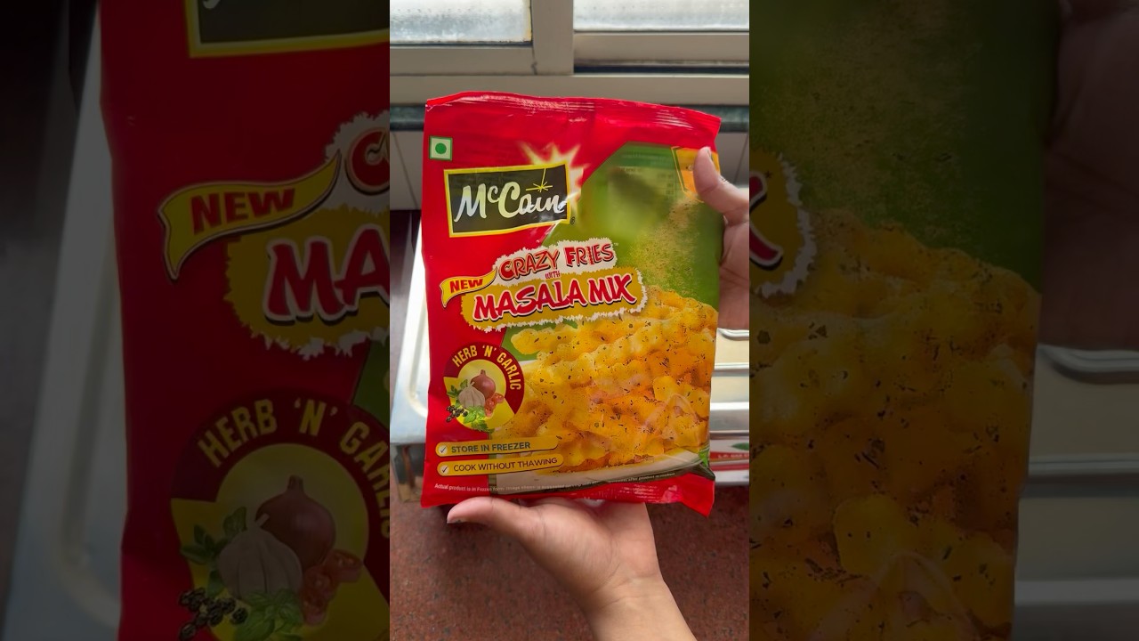 McCain New Crazy Fries Herb N Garlic #asmr #frenchfries #fries #frozenfood #readytoeat #shorts