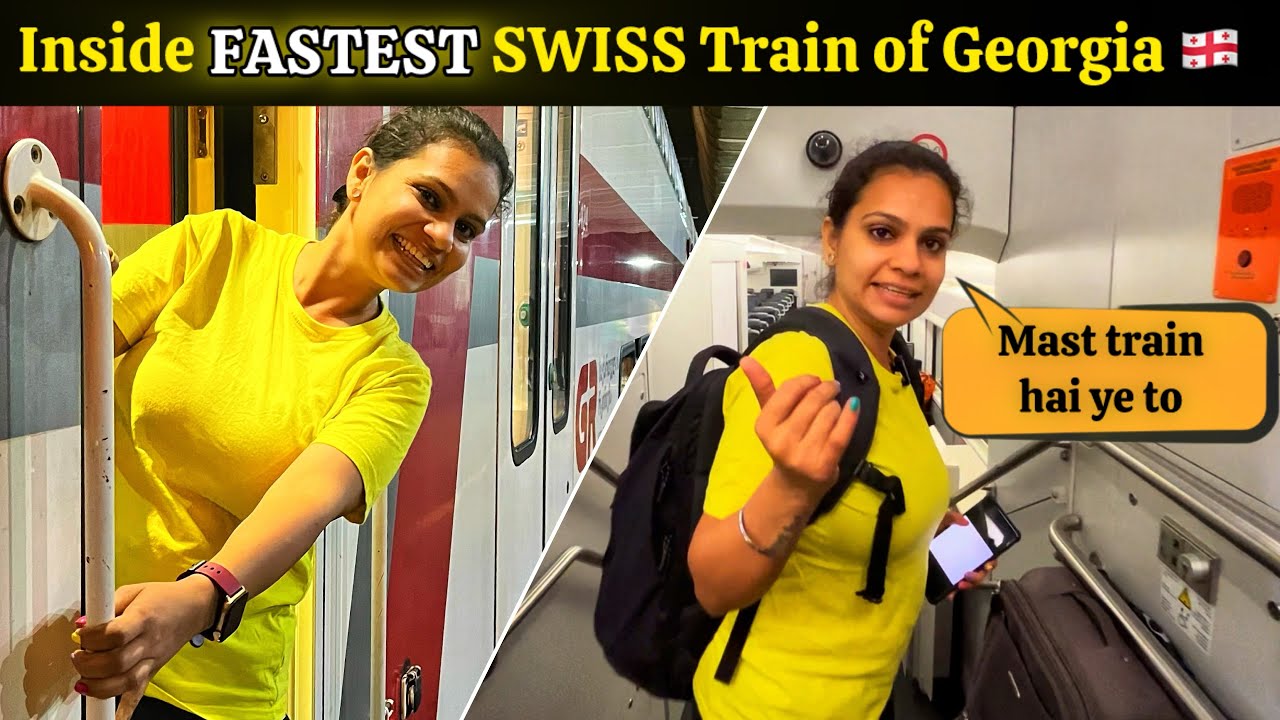 How We Traveled in the FASTEST SWISS Train in Georgia | Tbilisi to Batumi in Georgian Railways