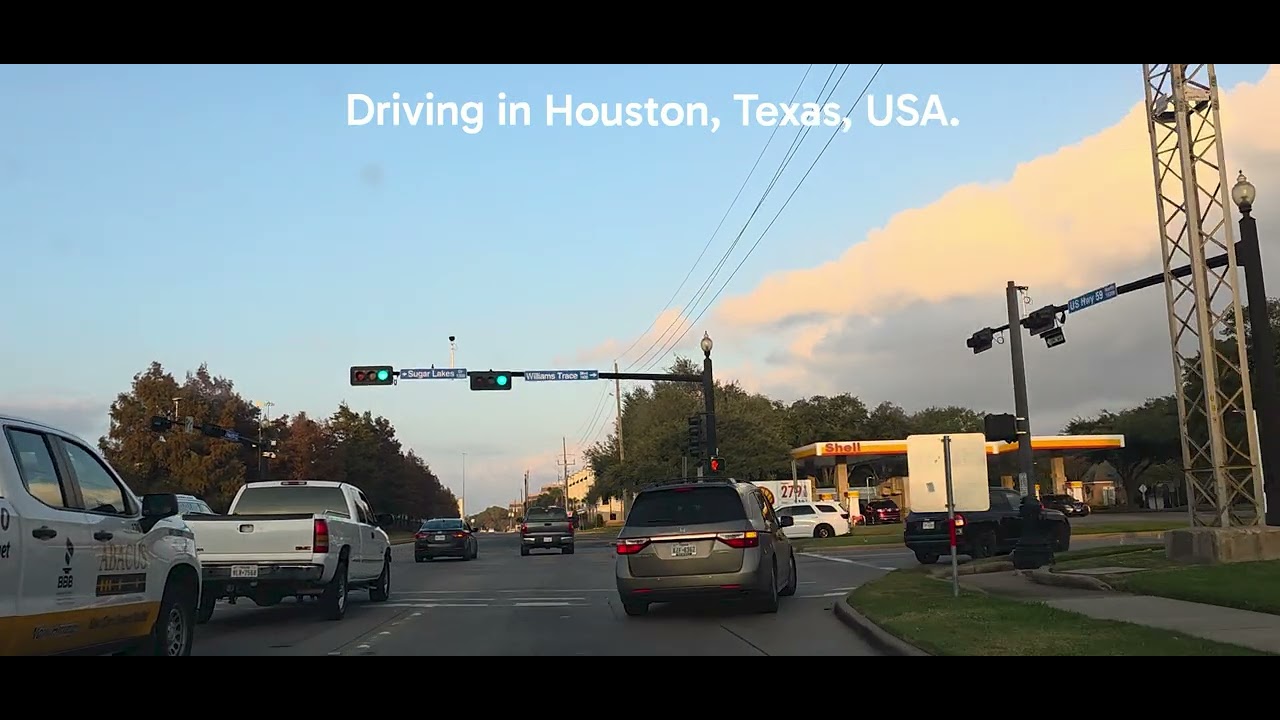 Driving in Houston, Texas, USA