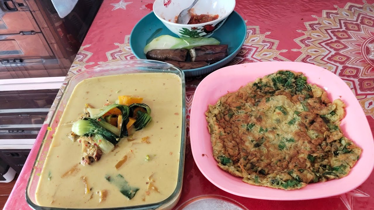 Masak simpel||pas menu buka dan sahur ini Gulai kuning jambe dan pakcoy dadar telur  