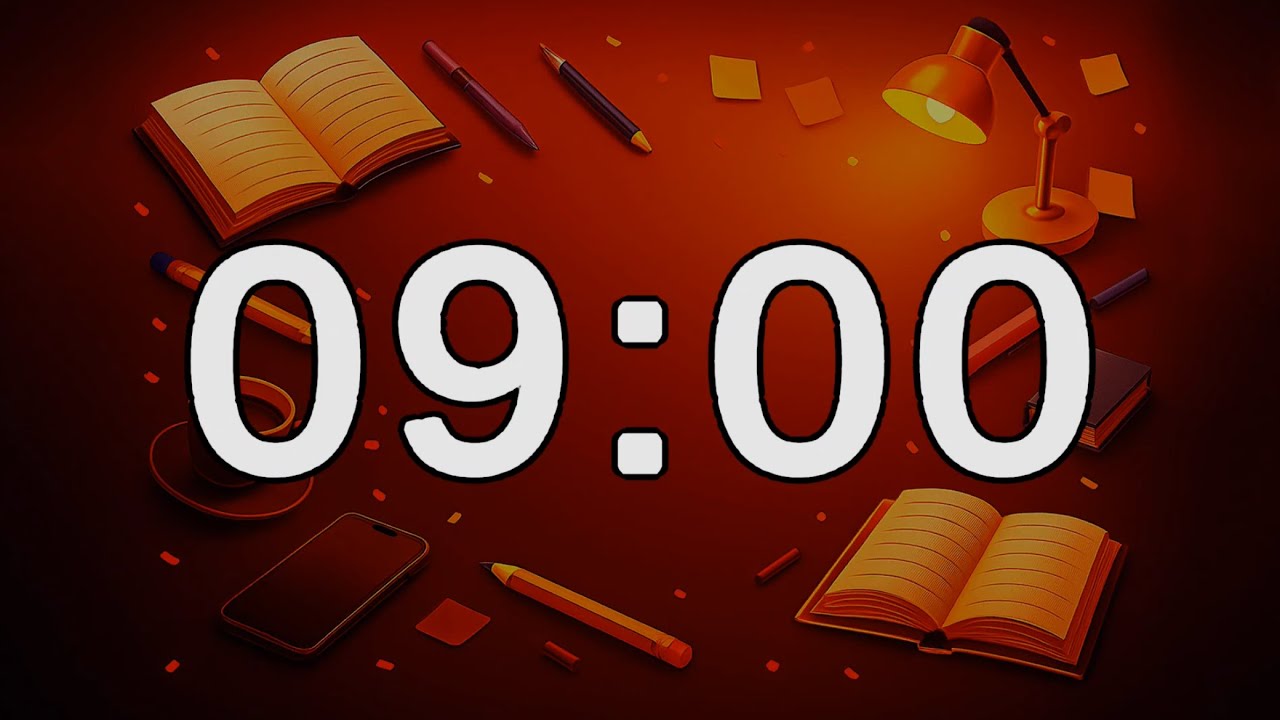 9 Minutes Study Timer | Study With Me – No Music
