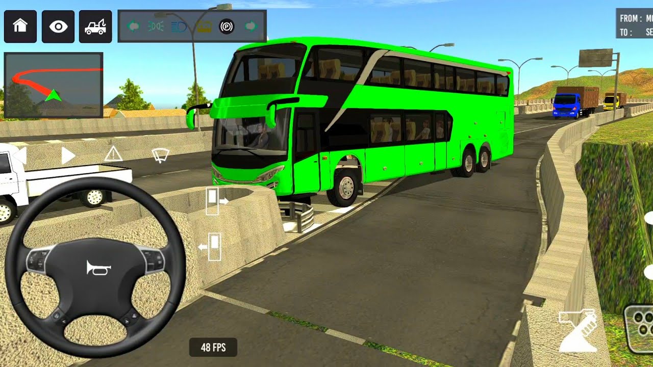 BUS SIMULATOR INDONESIA|| Bus🚌 Driving👮‍♂️ City euro Coach bus Simulator 🔥-Android Gameplay Bus 2024