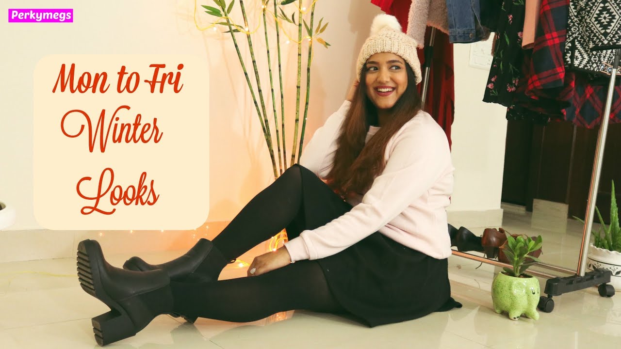 Winter Lookbook Monday to Friday | Office to party winter looks | Perkymegs