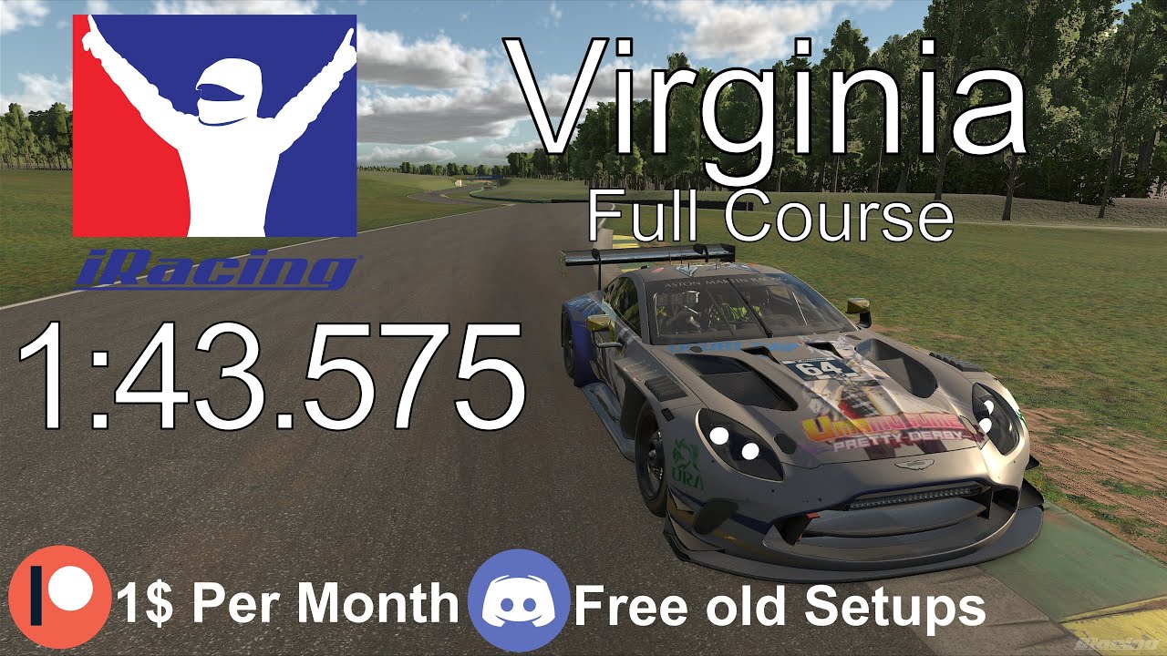 iRacing Hotlap | Aston Martin Vantage GT3 EVO | Virginia Full Course | [RM1] | iRacing Setup