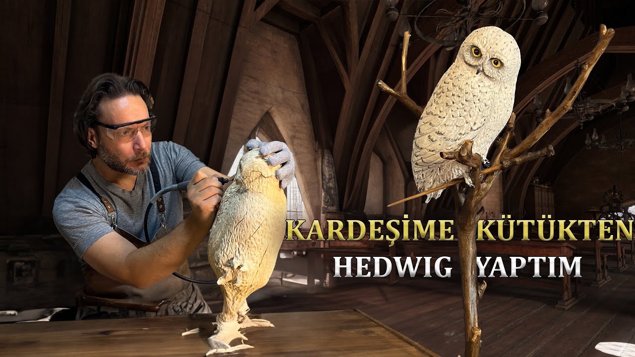 Kardeşime Kütükten Hedwig Yaptım