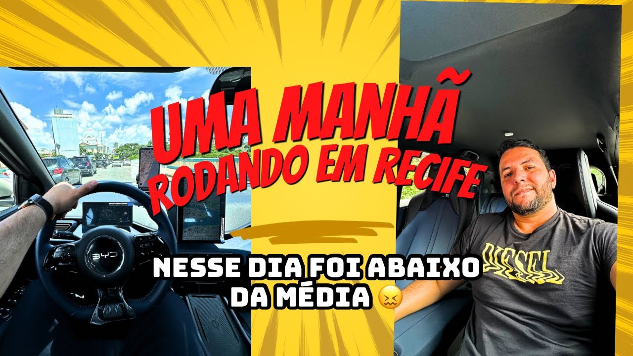 ⚡️🚙UMA MANHÃ RODANDO EM RECIFE, UBER, 99 POP 🤩 #uber #99pop #indriver #recife #youtube #byd