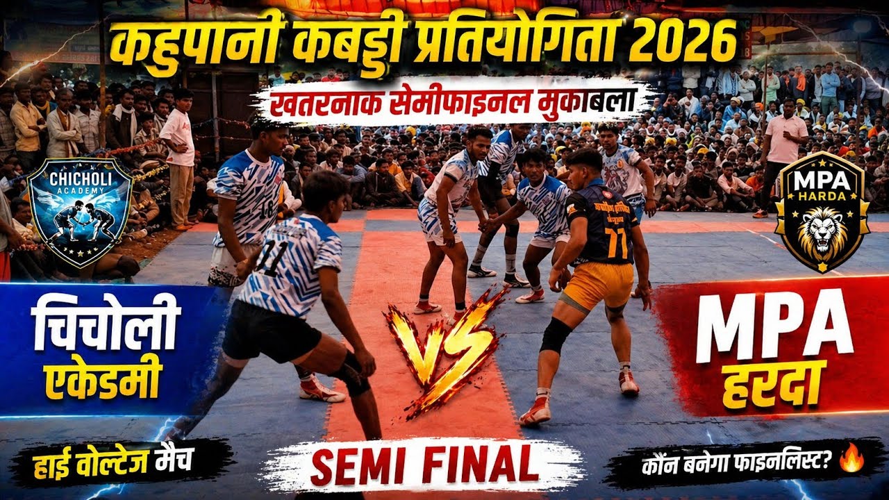 🔴चिचोली एकैडमी vs MPA हरदा || खतरनाक सेमीफाइनल मुकाबला || कहुपानी कबड्डी प्रतियोगिता 2026