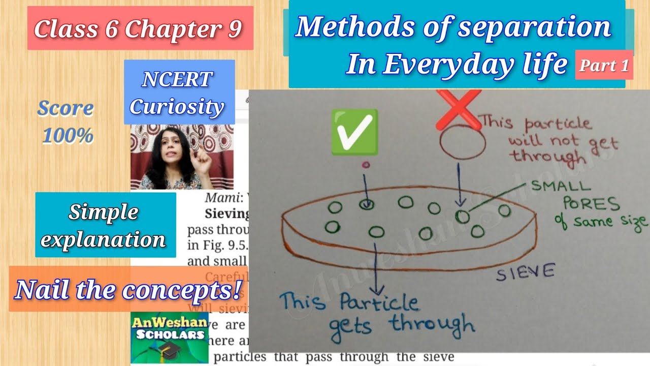 Class 6 Chapter 9 Methods of Separation in everyday life Part 1 | NCERT Curiosity