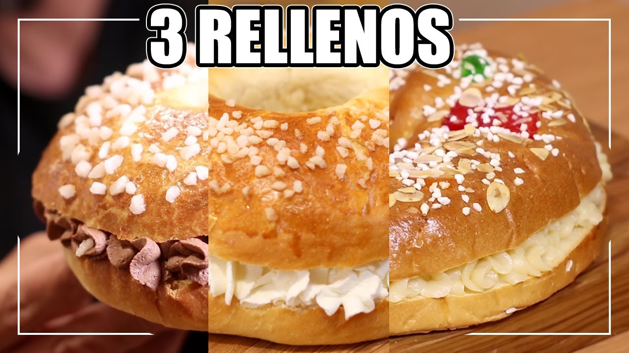 El ROSCÓN de REYES Más Fácil, Harina Común | 3 RELLENOS en 5 min