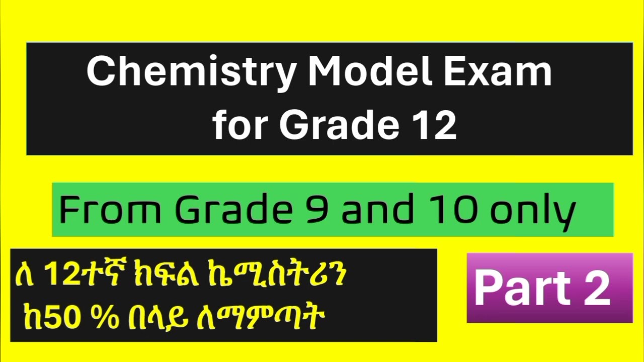 Chemistry model exam from 9-10 only part 2