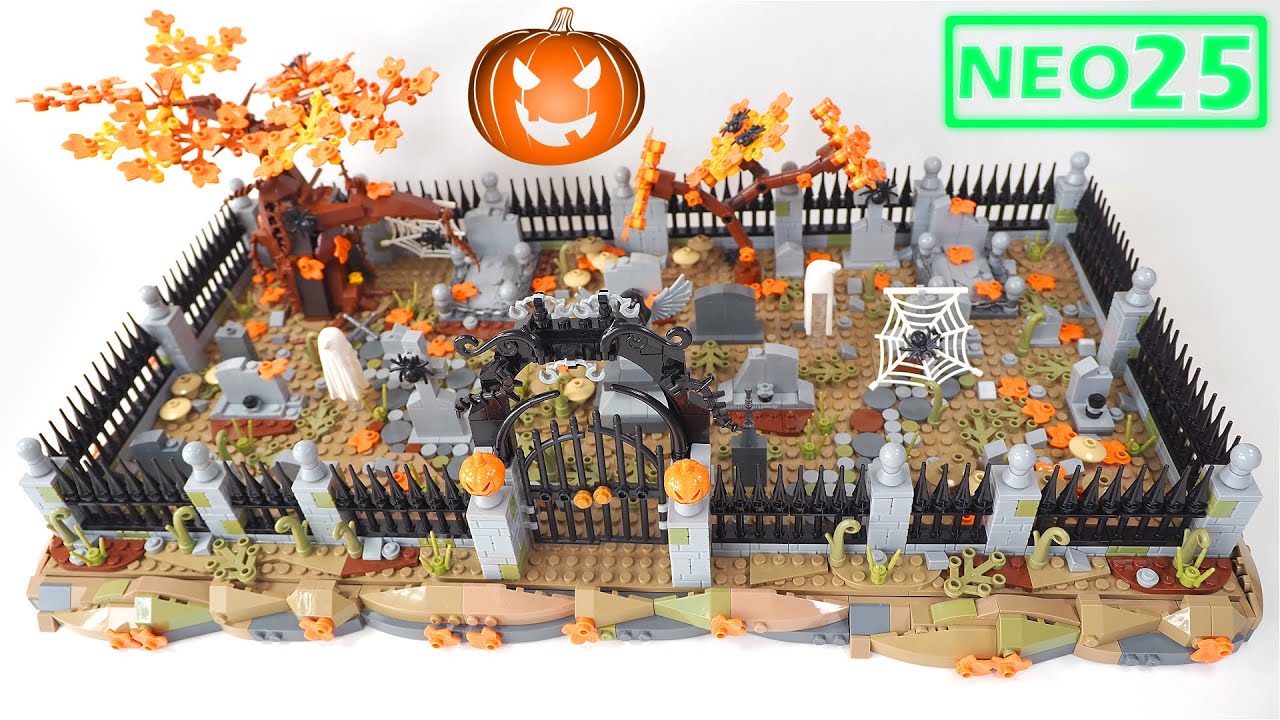 LEGO Halloween | Medieval Haunted Cemetery MOC-118177 | Horror Movie | Unofficial Lego Halloween Set