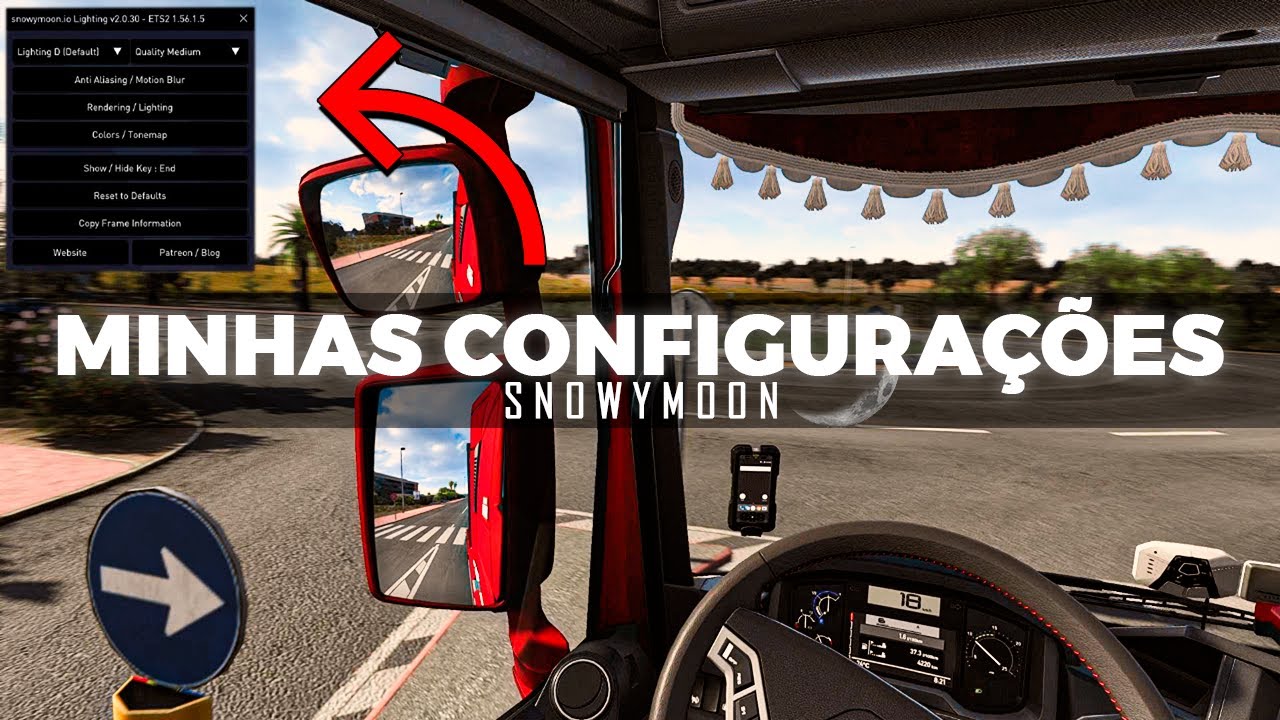 Minhas configurações no Plugin Snowymoon - Euro Truck Simulator 2