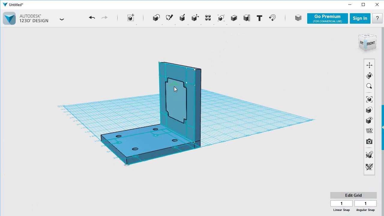 Autodesk 123D creating a precision part