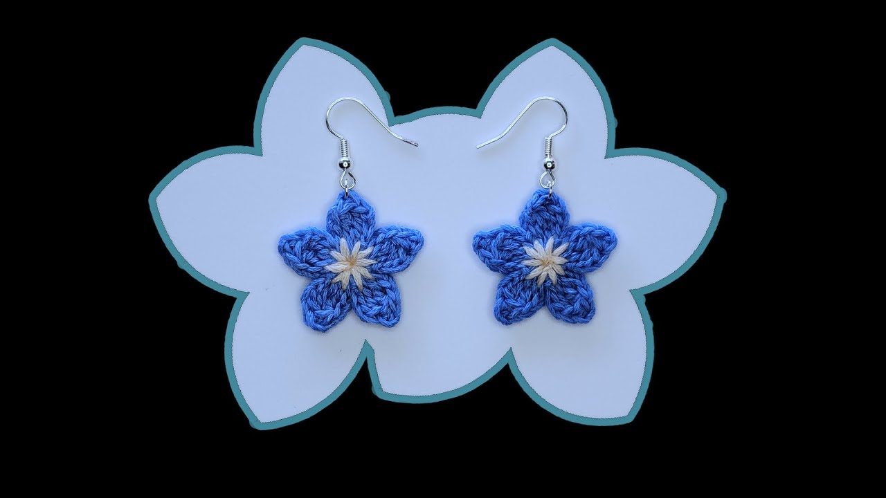 Blooms in Thread: Forget-Me-Not Flower Earrings Tutorial! 🌼@HelensCrafts